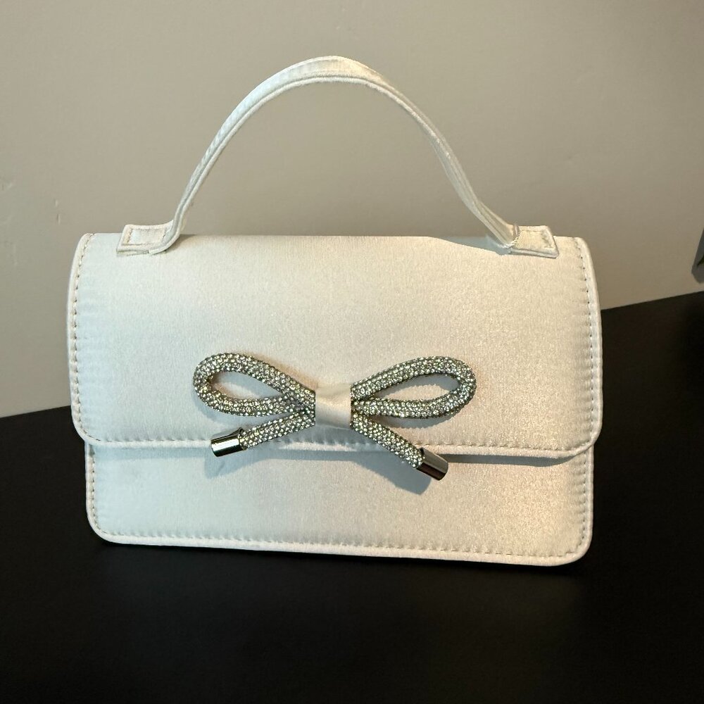 Lulus Ivory Satin Mini Handbag
